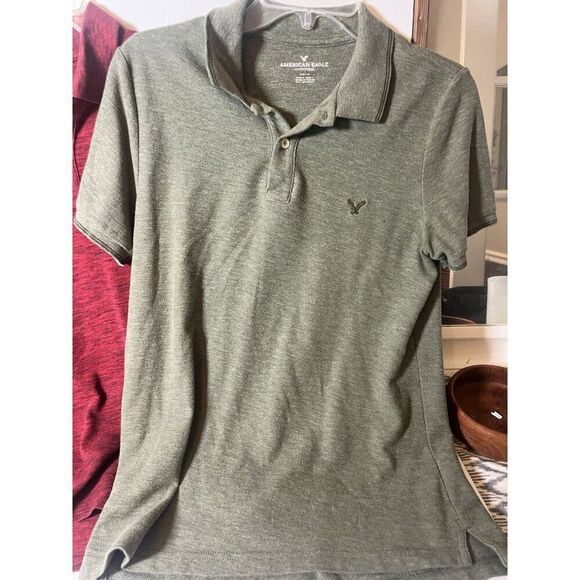 Lot 2 Y2K American Eagle Polo Shirts - Men’s S Classic Fit - Red, Green. Dd - Picture 4 of 7